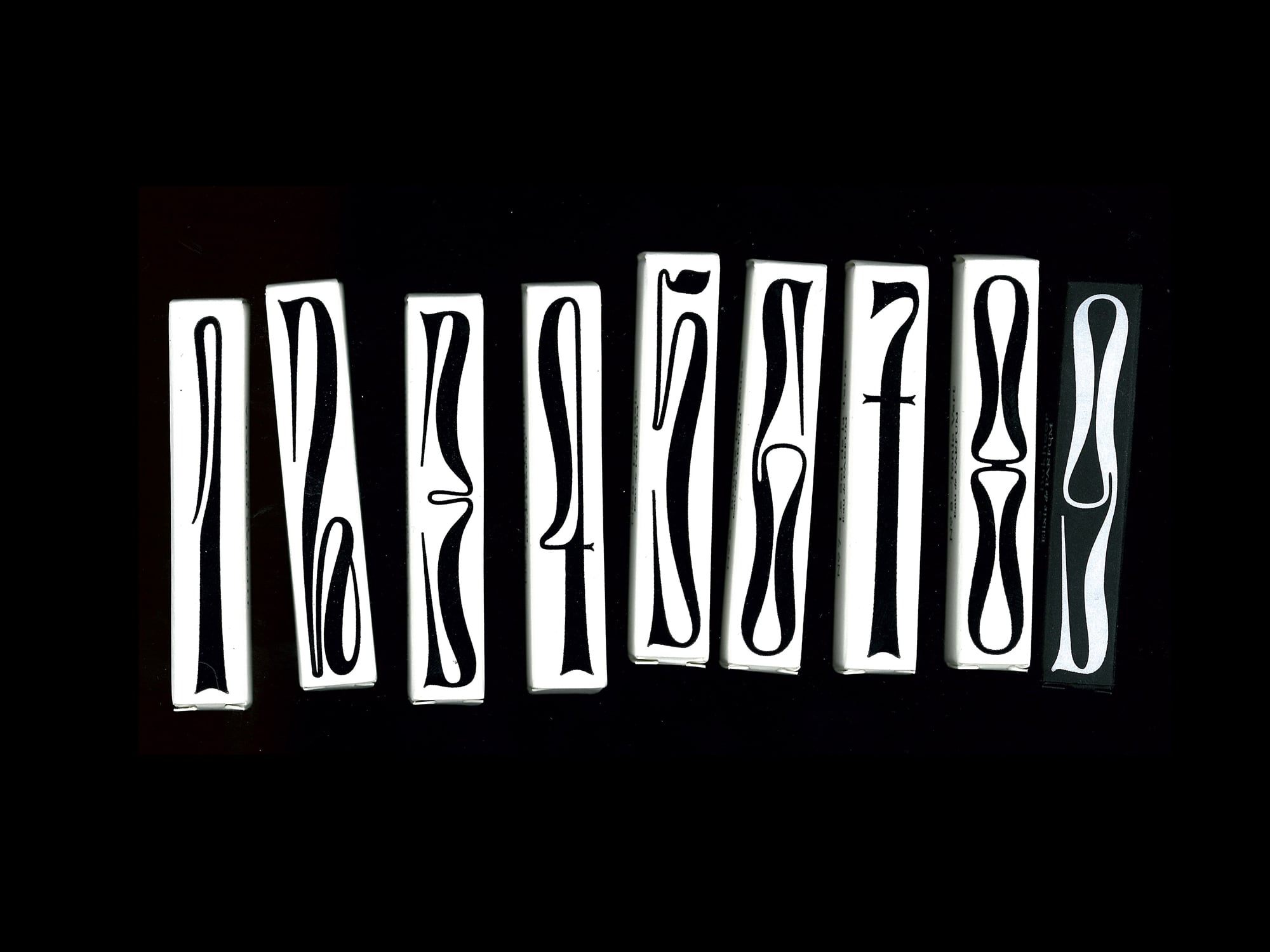 Thomas Kosmala sample boxes with customized lettering